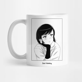 Thinking Anime Girl Mug